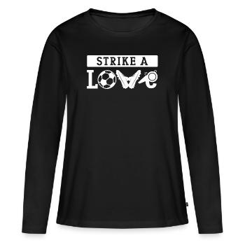 Football Life Player Love Coach Striker Sports - Women's Premium Organic Long Sleeve Shirt - black - Front - Julia (174cm)
