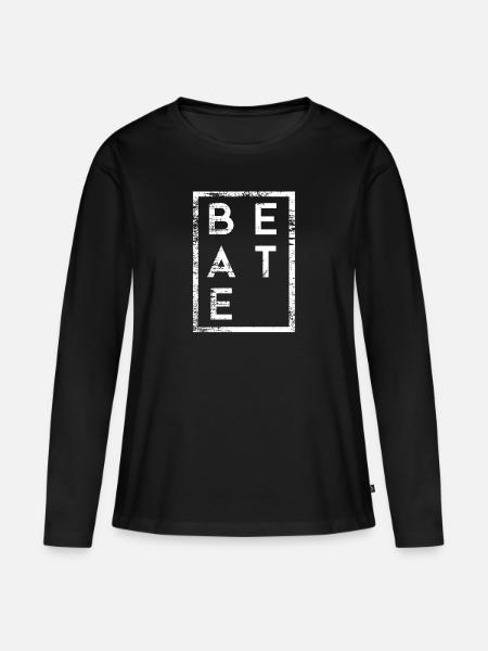 Beate Minimalismus - Frauen Premium Bio Langarmshirt - Schwarz