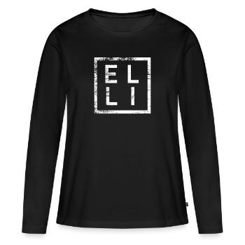Elli Minimalism - Women's Premium Organic Long Sleeve Shirt - black - Front - Julia (174cm)