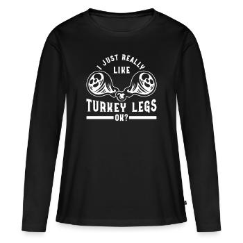 Renaissance Festival Ren Fair Fair Fun - T-shirt manches longues Premium bio Femme - noir - Devant - Julia (174cm)