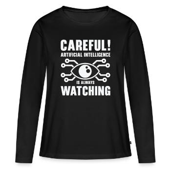 Künstliche Intelligenz Programmierung - Frauen Premium Bio Langarmshirt - Schwarz - Vorne - Julia (174cm)