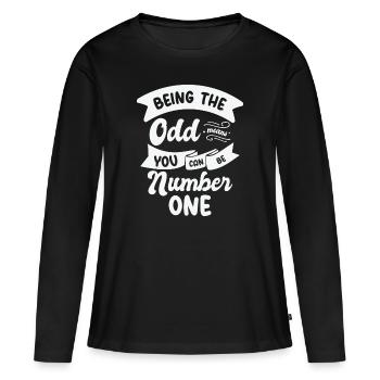 Math Odd Number Mathematics Smart Inspirational - Women's Premium Organic Long Sleeve Shirt - black - Front - Julia (174cm)