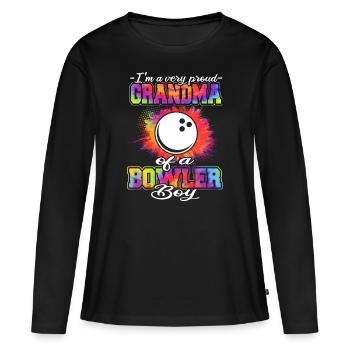 Bowler Grandma - Bowling - Women's Premium Organic Long Sleeve Shirt - black - Front - Julia (174cm)