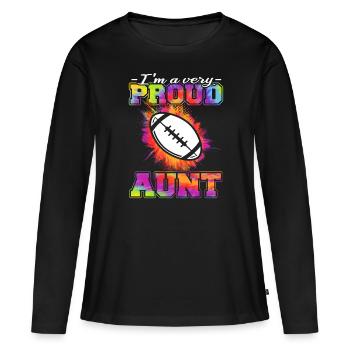 Joueurs de football - Football américain - T-shirt manches longues Premium bio Femme - noir - Devant - Julia (174cm)