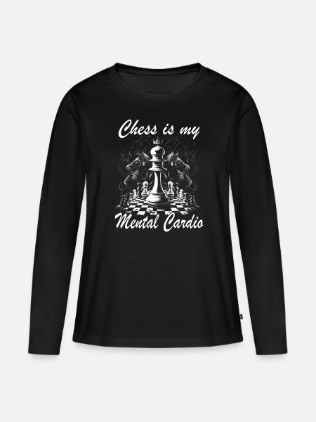 Schach - Schachspieler - Frauen Premium Bio Langarmshirt - Schwarz