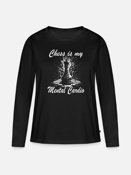 Schach - Schachspieler - Frauen Premium Bio Langarmshirt - Schwarz