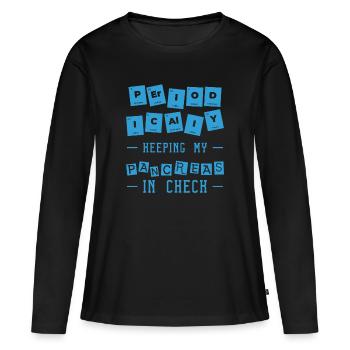 Pancréas diabétique - T-shirt manches longues Premium bio Femme - noir - Devant - Julia (174cm)