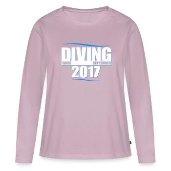 Taucher Geburtstag - Diving since September 2017 - Frauen Premium Bio Langarmshirt - Altrosa - Vorne - Julia (174cm)