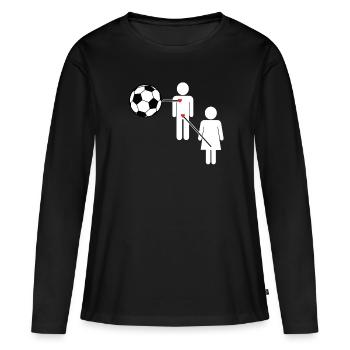 Joueur de football Footballeur de football - T-shirt manches longues Premium bio Femme - noir - Devant - Julia (174cm)
