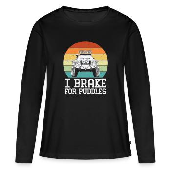 Off Road 4X4 Wheeler Offroading Dirt Mudding - T-shirt manches longues Premium bio Femme - noir - Devant - Julia (174cm)