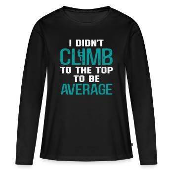Technicien d’escalade de tour cellulaire - T-shirt manches longues Premium bio Femme - noir - Devant - Julia (174cm)