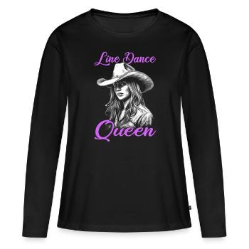 Line Dance | Country Music Line Dancing - Women's Premium Organic Long Sleeve Shirt - black - Front - Julia (174cm)
