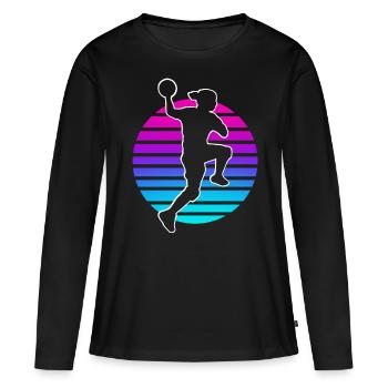 Handball Handball Player Women's Handball - Women's Premium Organic Long Sleeve Shirt - black - Front - Julia (174cm)