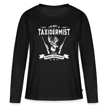 Taxidermiste Remplissage d’assemblage de taxidermie - T-shirt manches longues Premium bio Femme - noir - Devant - Julia (174cm)