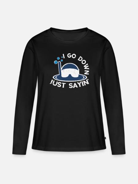 Scuba Diving Snorkeling Diving Enthusiast - Women's Premium Organic Long Sleeve Shirt - black