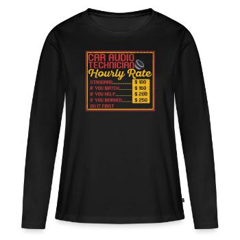 Autoradio Techniker Stereo Audiosystem Automobile - Frauen Premium Bio Langarmshirt - Schwarz - Vorne - Julia (174cm)