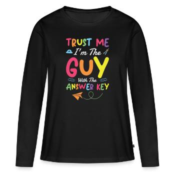 Jour de test Enseignant Test Day School Staar Test - T-shirt manches longues Premium bio Femme - noir - Devant - Julia (174cm)