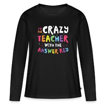 Jour de test Enseignant Test Day School Staar Test - T-shirt manches longues Premium bio Femme - noir - Devant - Julia (174cm)