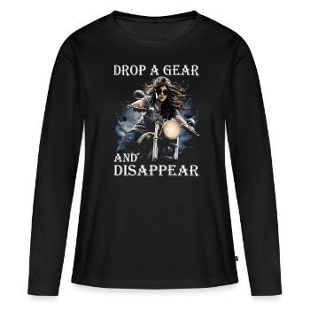 Motard - Motard / Motard Femme - T-shirt manches longues Premium bio Femme - noir - Devant - Julia (174cm)