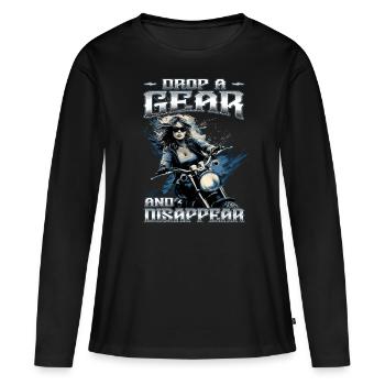 Motard - Motard / Motard Femme - T-shirt manches longues Premium bio Femme - noir - Devant - Julia (174cm)