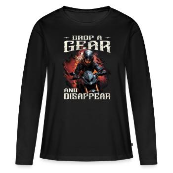 Motard - Motard / Motard Femme - T-shirt manches longues Premium bio Femme - noir - Devant - Julia (174cm)