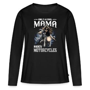 Motard - Motard / Motard Femme - T-shirt manches longues Premium bio Femme - noir - Devant - Julia (174cm)