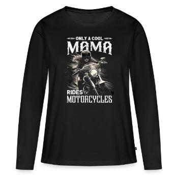 Motard - Motard / Motard Femme - T-shirt manches longues Premium bio Femme - noir - Devant - Julia (174cm)