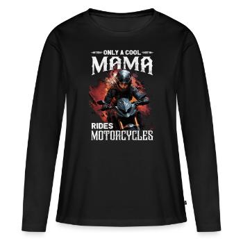 Motard - Motard / Motard Femme - T-shirt manches longues Premium bio Femme - noir - Devant - Julia (174cm)