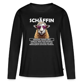 Schäffin | Beste Chefin | Teamleiterin - Frauen Premium Bio Langarmshirt - Schwarz - Vorne - Julia (174cm)