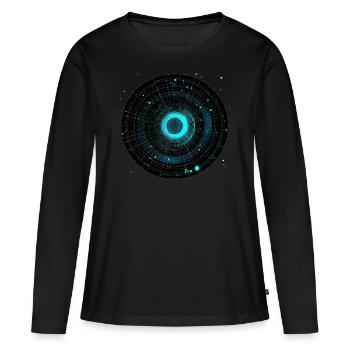 Science Art | Abstract Universe - Frauen Premium Bio Langarmshirt - Schwarz - Vorne - Julia (174cm)