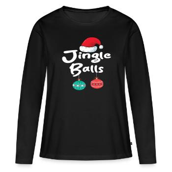 Jingle Balls Tinsel Seins Drôle Assorti Couple Che - T-shirt manches longues Premium bio Femme - noir - Devant - Julia (174cm)