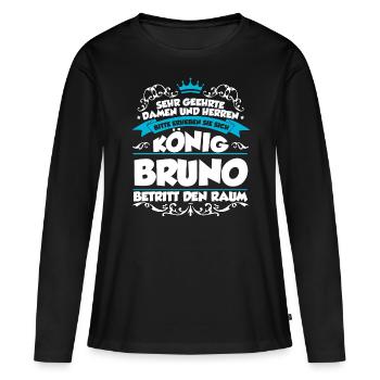 Bruno Name Design - Frauen Premium Bio Langarmshirt - Schwarz - Vorne - Julia (174cm)