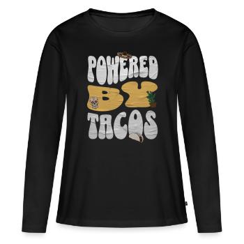 Taco - T-shirt manches longues Premium bio Femme - noir - Devant - Julia (174cm)