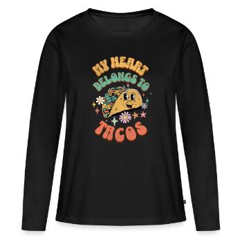 Taco - Women's Premium Organic Long Sleeve Shirt - black - Front - Julia (174cm)