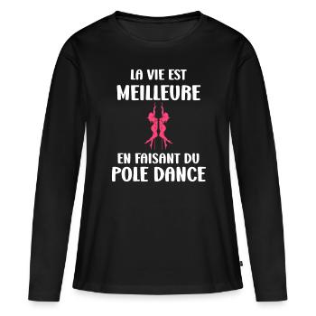 Pole Dance Pole Dance für Frauen - Frauen Premium Bio Langarmshirt - Schwarz - Vorne - Julia (174cm)