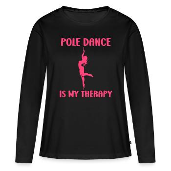 Women's pole dancing pole dancing - Women's Premium Organic Long Sleeve Shirt - black - Front - Julia (174cm)
