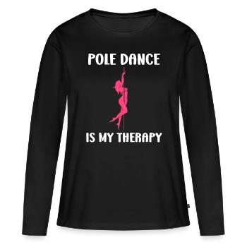 Women's pole dancing pole dancing - Women's Premium Organic Long Sleeve Shirt - black - Front - Julia (174cm)