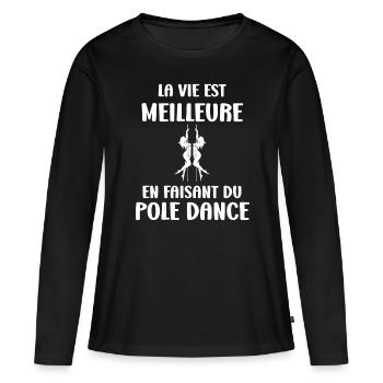 Women's pole dancing pole dancing - Women's Premium Organic Long Sleeve Shirt - black - Front - Julia (174cm)