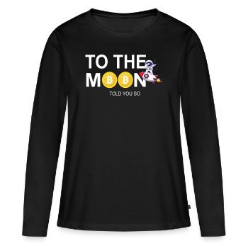 Bitcoin Chart To The Moon - Women's Premium Organic Long Sleeve Shirt - black - Front - Julia (174cm)