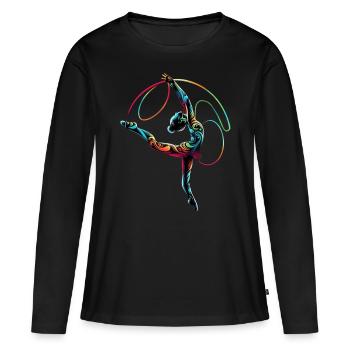 Dance - Frauen Premium Bio Langarmshirt - Schwarz - Vorne - Julia (174cm)