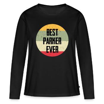 Le meilleur Parker de tous les temps - T-shirt manches longues Premium bio Femme - noir - Devant - Julia (174cm)