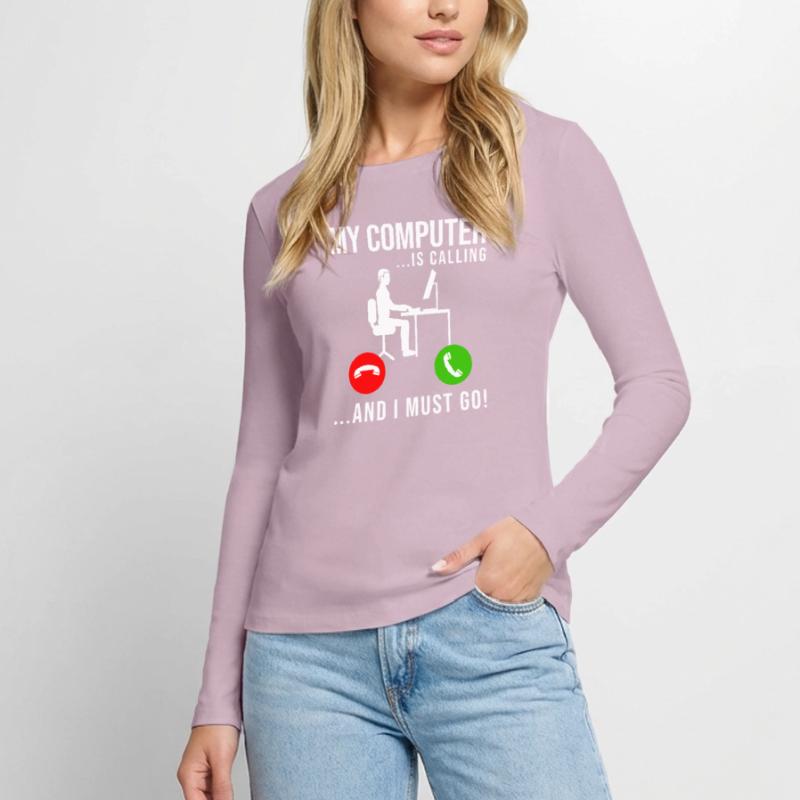 Programmierer Entwickler Programmierer Programmieren IT Computer Frauen Premium Bio Langarmshirt