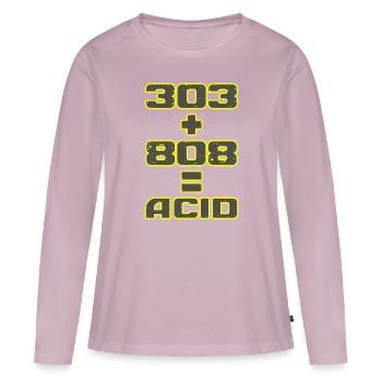 Acid Techno 303 Rave Tekno Festival - Women's Premium Organic Long Sleeve Shirt - dusky pink - Front - Julia (174cm)