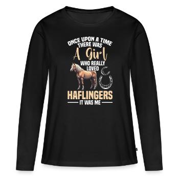 Cheval Maman Équitation Équitation Haflinger Propriétaire - T-shirt manches longues Premium bio Femme - noir - Devant - Julia (174cm)