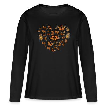 Milkweed Queen Butterfly Savior Monarch Butterfly - Frauen Premium Bio Langarmshirt - Schwarz - Vorne - Julia (174cm)