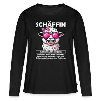 Schäffin | Beste Chefin | Teamleiterin - Frauen Premium Bio Langarmshirt - Schwarz - Vorne - Julia (174cm)