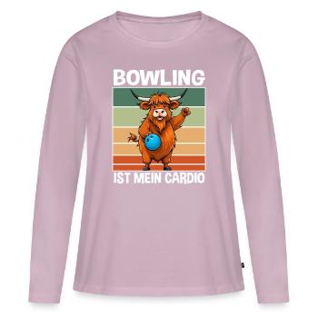 Bowling Outfit Funny Saying Bowling Sport Design - Women's Premium Organic Long Sleeve Shirt - dusky pink - Front - Julia (174cm)