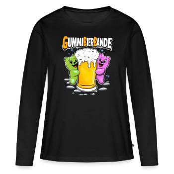 GummiBierBande | Beer Time | Bier - Frauen Premium Bio Langarmshirt - Schwarz - Vorne - Julia (174cm)