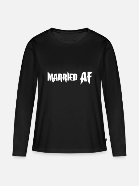 Married AF - Frauen Premium Bio Langarmshirt - Schwarz