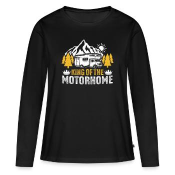 King of Motorhome - Women's Premium Organic Long Sleeve Shirt - black - Front - Julia (174cm)